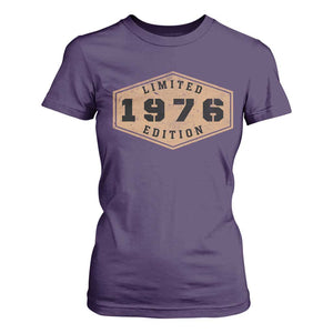50th Birthday T Shirt For Women 1976 Limited Edition Gifts For Turning 50 TS11 Purple Print Your Wear