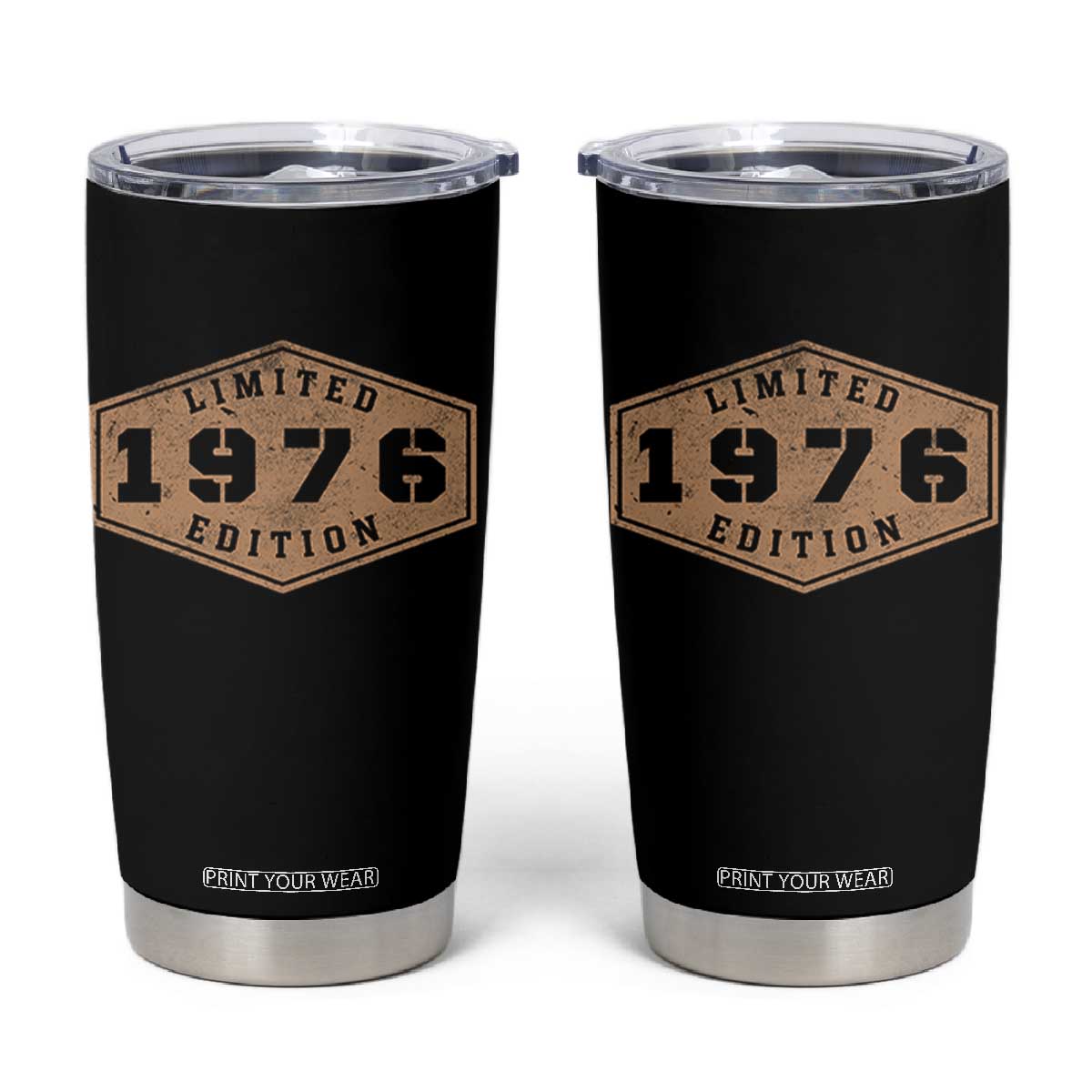 50th Birthday Tumbler Cup 1976 Limited Edition Gifts For Turning 50 TS11 Black Print Your Wear