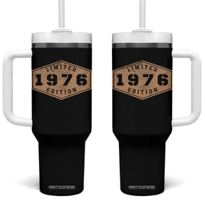 50th Birthday Tumbler With Handle 1976 Limited Edition Gifts For Turning 50 TS11 One Size: 40 oz Black Print Your Wear