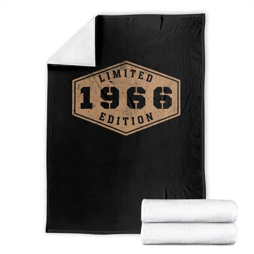 60th Birthday Throw Blanket 1966 Limited Edition Gifts For Turning 60 TS11 Black Print Your Wear