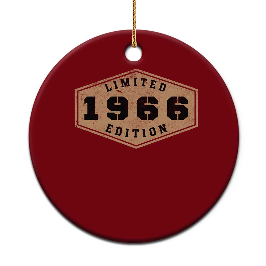 60th Birthday Ceramic Ornament 1966 Limited Edition Gifts For Turning 60 TS11 1pc Red Print Your Wear