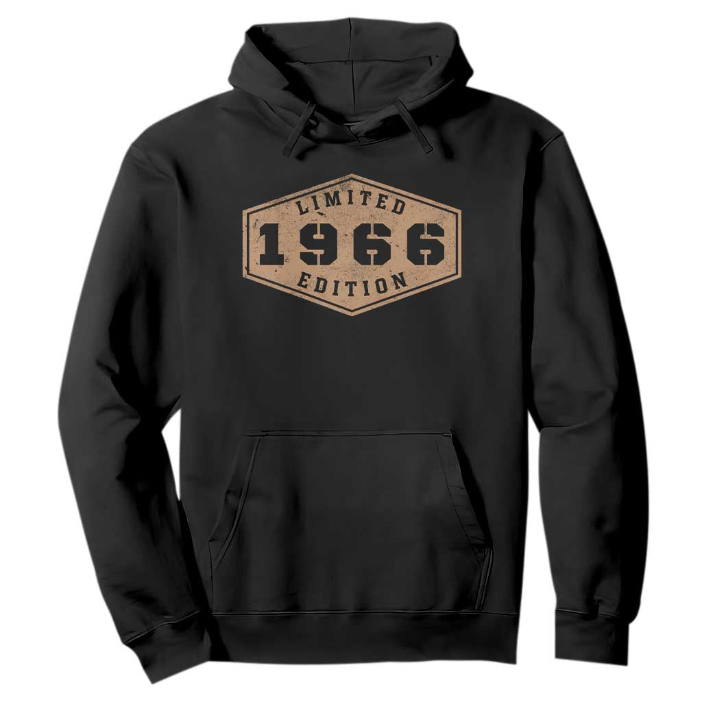 60th Birthday Hoodie 1966 Limited Edition Gifts For Turning 60 TS11 Black Print Your Wear