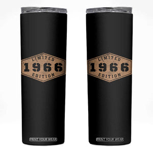 60th Birthday Skinny Tumbler 1966 Limited Edition Gifts For Turning 60 TS11 Black Print Your Wear