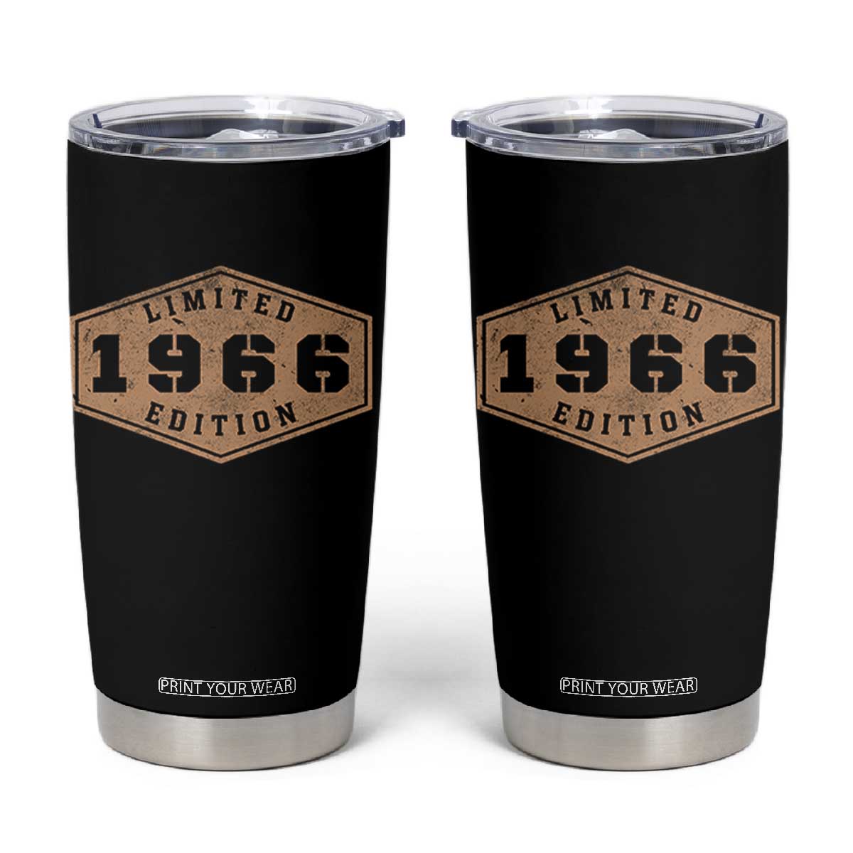 60th Birthday Tumbler Cup 1966 Limited Edition Gifts For Turning 60 TS11 Black Print Your Wear