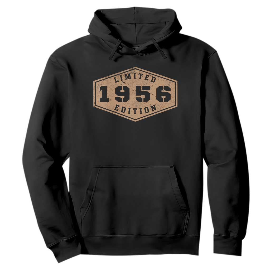 70th Birthday Hoodie 1956 Limited Edition Gifts For Turning 70 TS11 Black Print Your Wear