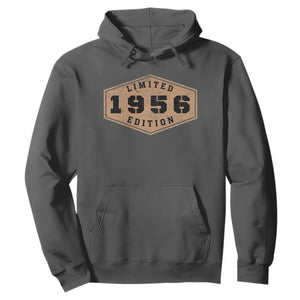 70th Birthday Hoodie 1956 Limited Edition Gifts For Turning 70 TS11 Dark Heather Print Your Wear