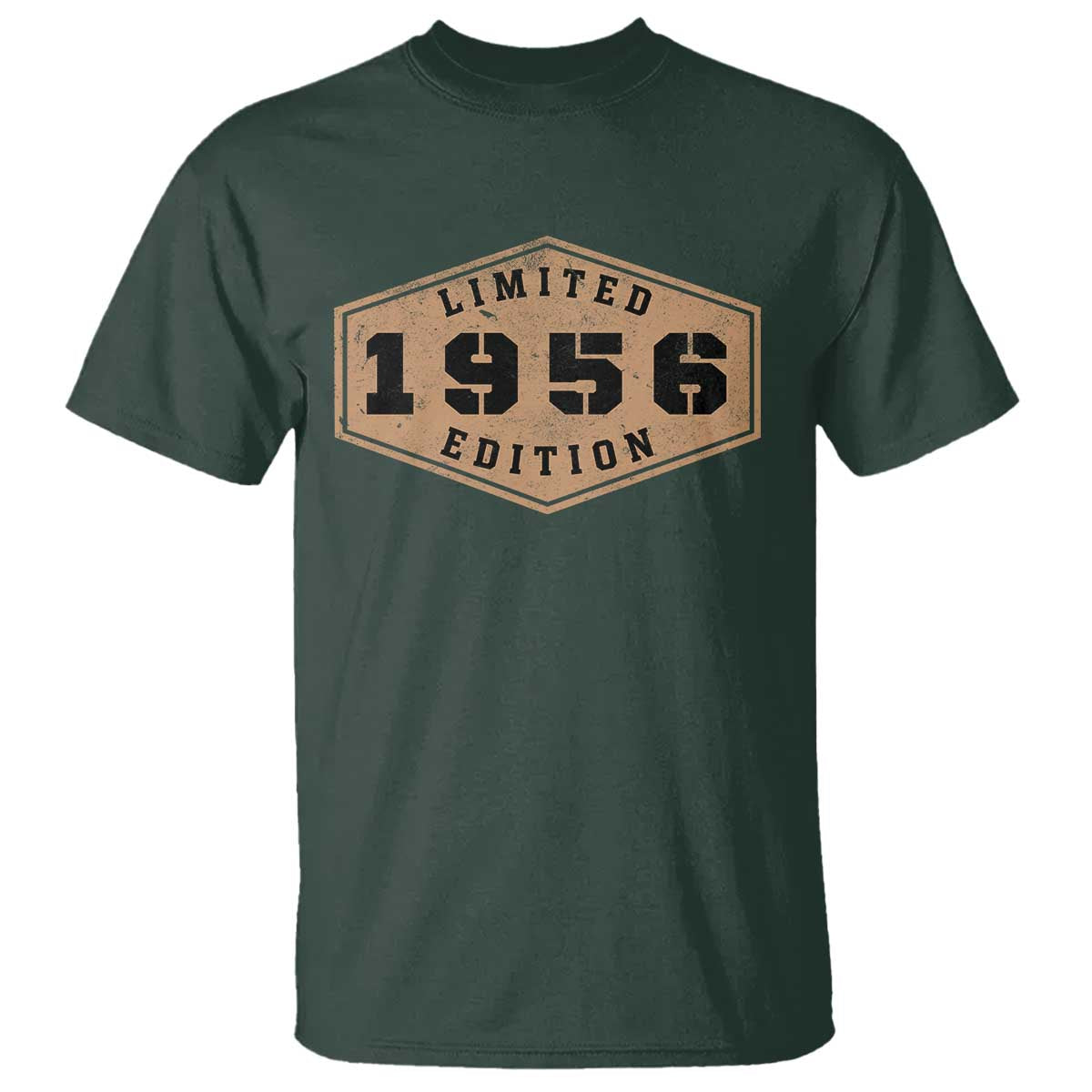 70th Birthday T Shirt 1956 Limited Edition Gifts For Turning 70 TS11 Dark Forest Green Print Your Wear