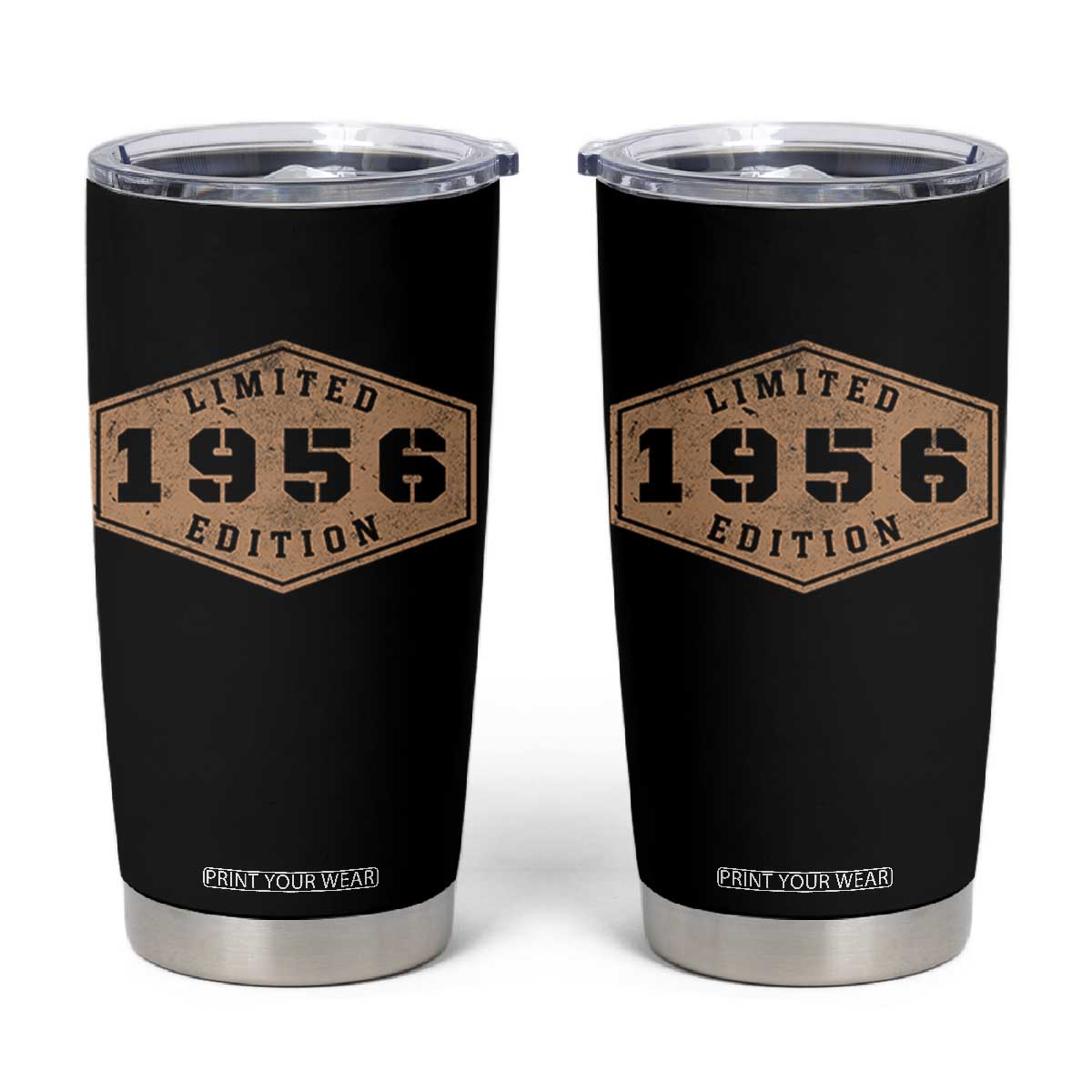 70th Birthday Tumbler Cup 1956 Limited Edition Gifts For Turning 70 TS11 Black Print Your Wear