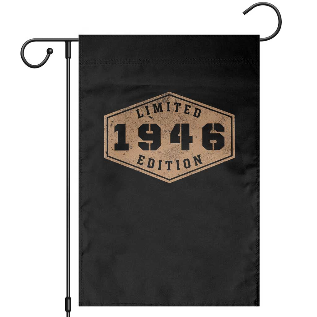 80th Birthday Garden Flag 1946 Limited Edition Gifts For Turning 80 TS11 Black Print Your Wear