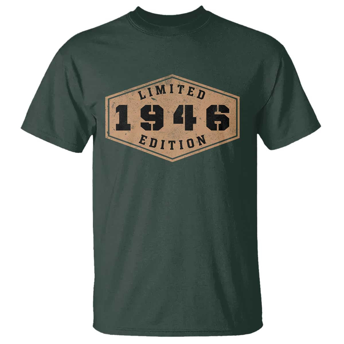 80th Birthday T Shirt 1946 Limited Edition Gifts For Turning 80 TS11 Dark Forest Green Print Your Wear