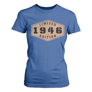 80th Birthday T Shirt For Women 1946 Limited Edition Gifts For Turning 80 TS11 Royal Blue Print Your Wear