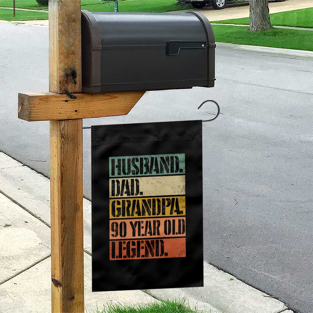 Husband Dad Grandpa 90 Year Old Legend Garden Flag Funny 90th Birthday Fathers Day TS11 Print Your Wear
