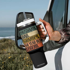 Husband Dad Grandpa 60 Year Old Legend Tumbler With Handle Funny 60th Birthday Fathers Day TS11 Print Your Wear