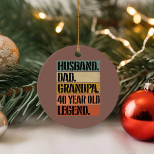 Husband Dad Grandpa 40 Year Old Legend Ceramic Ornament Funny 40th Birthday Fathers Day TS11 1pc Mocha Print Your Wear