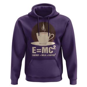 Funny Science Hoodie E=MC2 Energy Milk Coffee Formula TS11 Purple Print Your Wear
