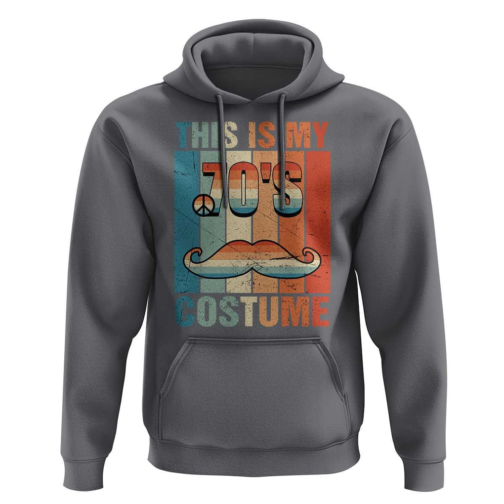 70s Styles Hoodie This Is My 70's Costume 1970s Outfit Retro Vintage Disco TS11 Charcoal Print Your Wear