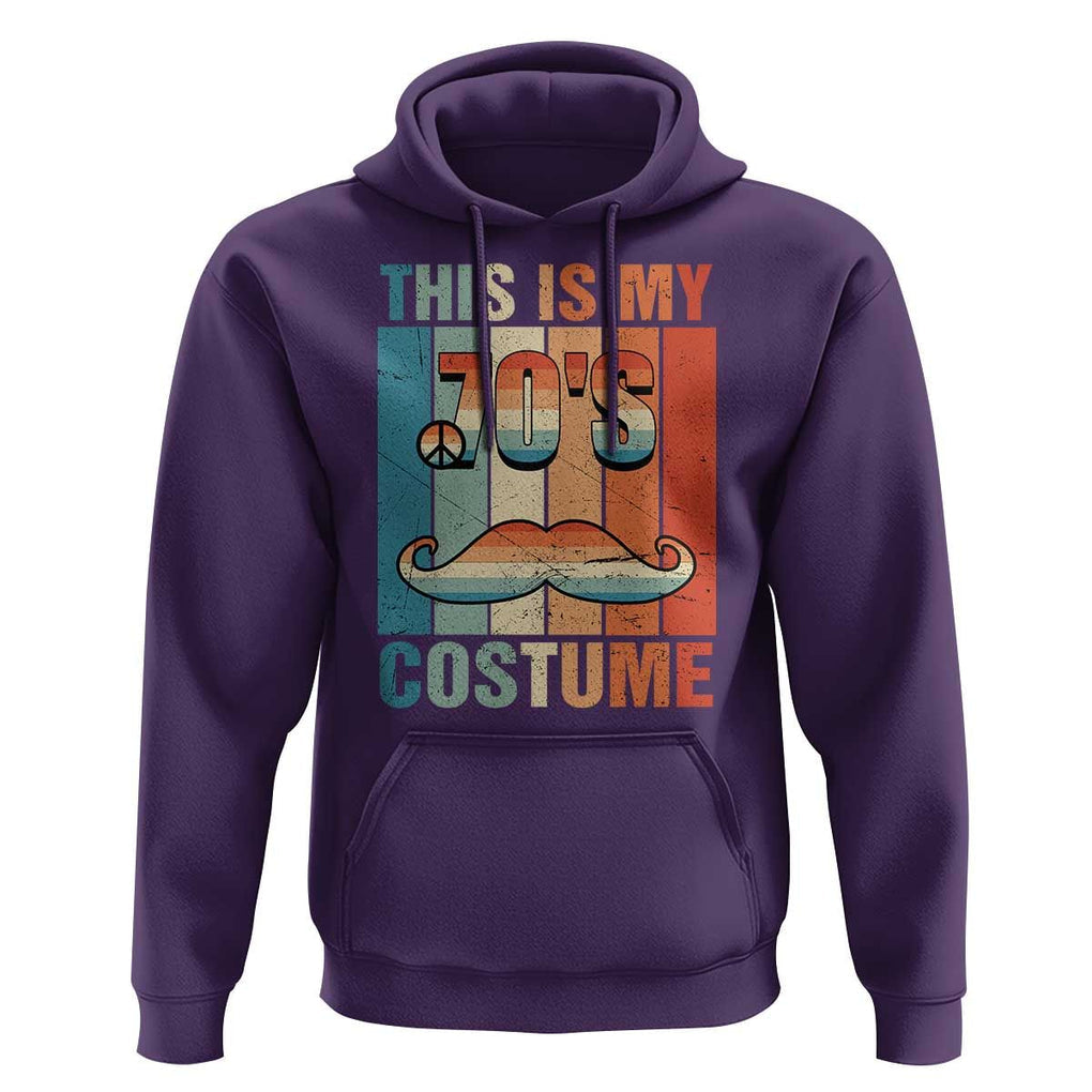70s Styles Hoodie This Is My 70's Costume 1970s Outfit Retro Vintage Disco TS11 Purple Print Your Wear