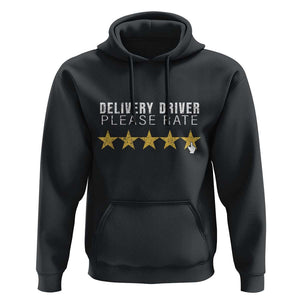 Delivery Driver Hoodie Please Rate Five Star Food Dash Dash Grub Grocery Deliveries Rating App TS11 Black Print Your Wear