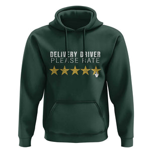 Delivery Driver Hoodie Please Rate Five Star Food Dash Dash Grub Grocery Deliveries Rating App TS11 Dark Forest Green Print Your Wear