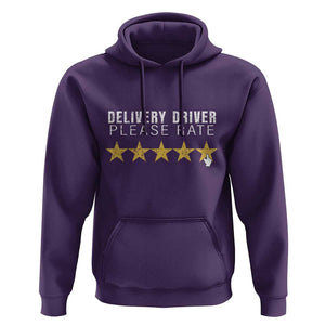 Delivery Driver Hoodie Please Rate Five Star Food Dash Dash Grub Grocery Deliveries Rating App TS11 Purple Print Your Wear