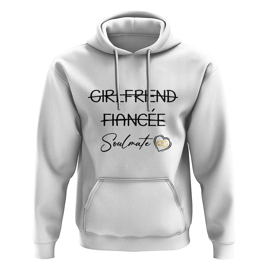Funny Bride Hoodie Girlfriend Fiance Soulmate Engagement Honeymoon Vacation Diamond Ring TS11 White Print Your Wear