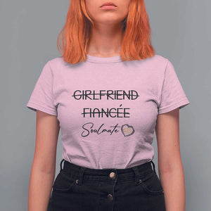 Funny Bride T Shirt For Women Girlfriend Fiance Soulmate Engagement Honeymoon Vacation Diamond Ring TS11 Light Pink Print Your Wear