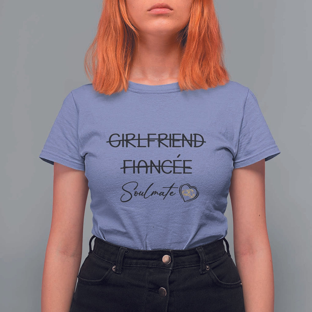 Funny Bride T Shirt For Women Girlfriend Fiance Soulmate Engagement Honeymoon Vacation Diamond Ring TS11 Violet Print Your Wear
