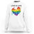 LGBTQ Sweatshirt Love Is Love Gay Pride LGBT Ally Vintage Rainbow Heart TS11 White Print Your Wear