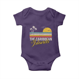 The Caribbean Islands Baby Onesie Retro Vacation Beach Caribbean Sea Tour TS11 Purple Print Your Wear
