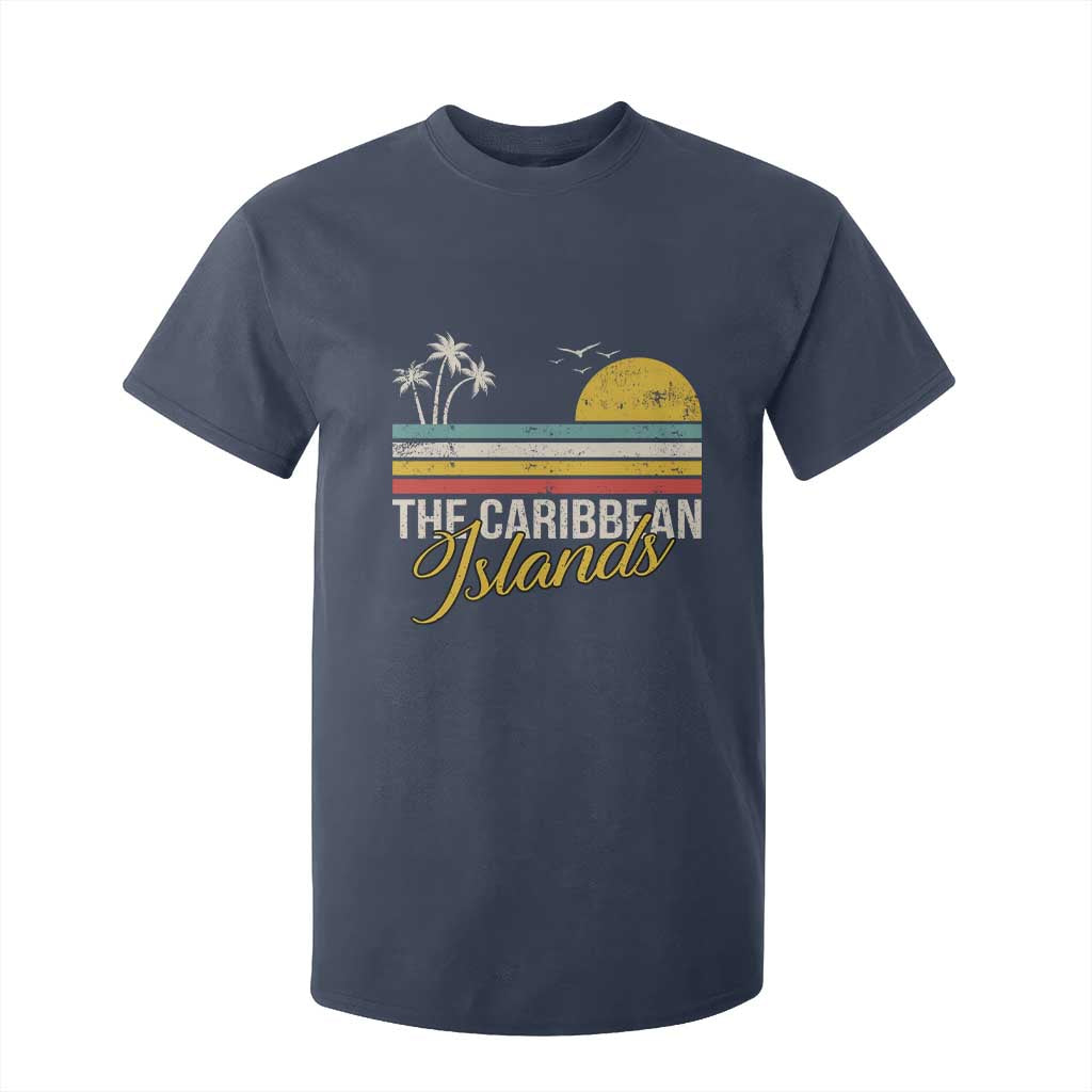 The Caribbean Islands T Shirt For Kid Retro Vacation Beach Caribbean Sea Tour TS11 Navy Print Your Wear