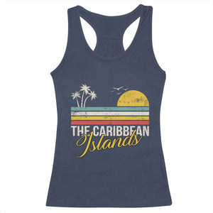 The Caribbean Islands Racerback Tank Top Retro Vacation Beach Caribbean Sea Tour TS11 Navy Print Your Wear