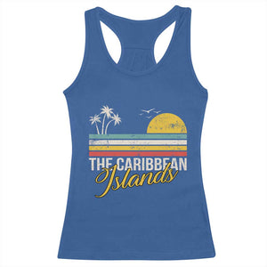 The Caribbean Islands Racerback Tank Top Retro Vacation Beach Caribbean Sea Tour TS11 Royal Blue Print Your Wear