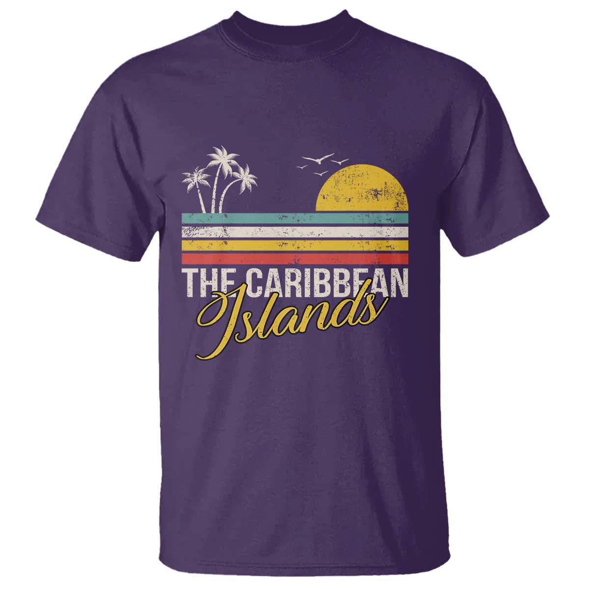The Caribbean Islands T Shirt Retro Vacation Beach Caribbean Sea Tour TS11 Purple Print Your Wear
