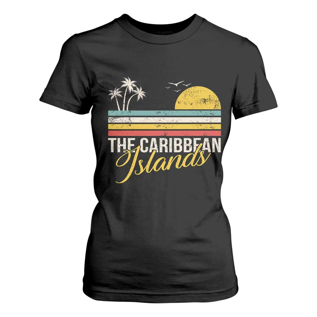 The Caribbean Islands T Shirt For Women Retro Vacation Beach Caribbean Sea Tour TS11 Black Print Your Wear