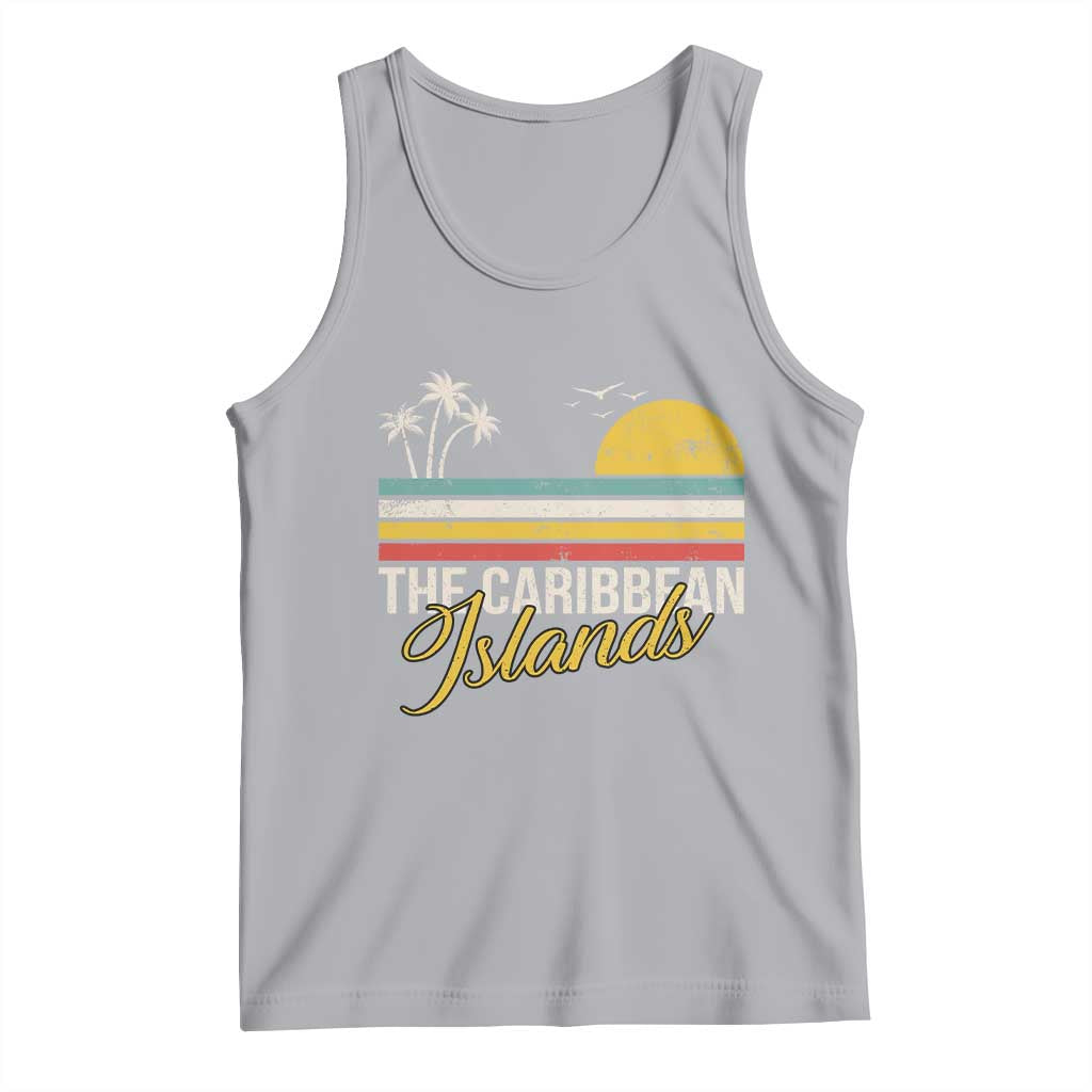 The Caribbean Islands Tank Top Retro Vacation Beach Caribbean Sea Tour TS11 Athletic Heather Print Your Wear