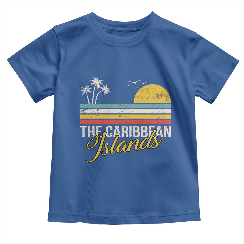 The Caribbean Islands Toddler T Shirt Retro Vacation Beach Caribbean Sea Tour TS11 Royal Blue Print Your Wear