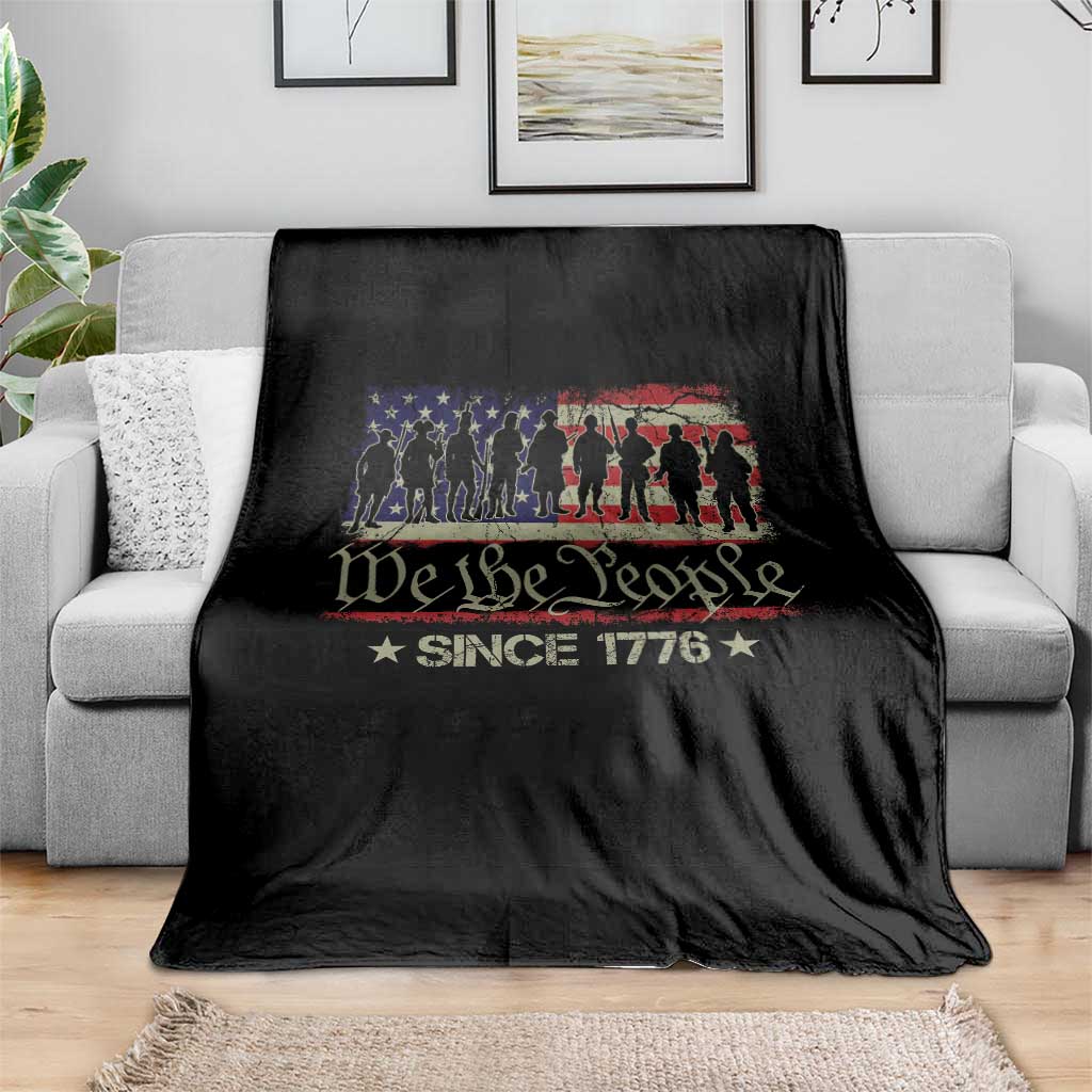 We The People Since 1776 Throw Blanket 250 Years America Anniversary Vintage American Flag TS11 Print Your Wear