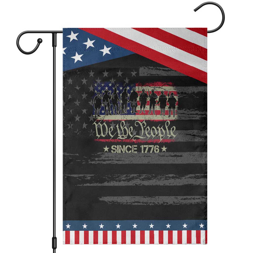 We The People Since 1776 Garden Flag 250 Years America Anniversary Vintage American Flag TS11 Distressed Black Blue Print Your Wear