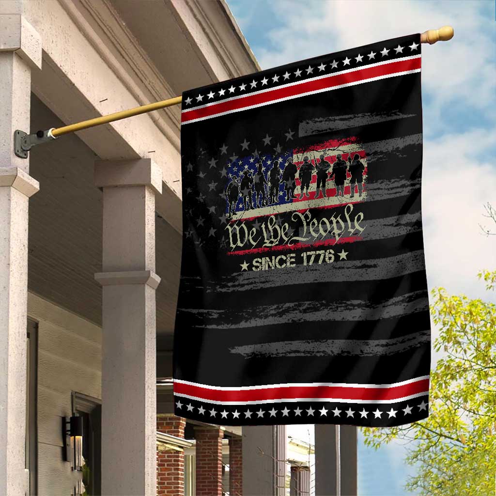 We The People Since 1776 Garden Flag 250 Years America Anniversary Vintage American Flag TS11 Distressed Black Red Print Your Wear