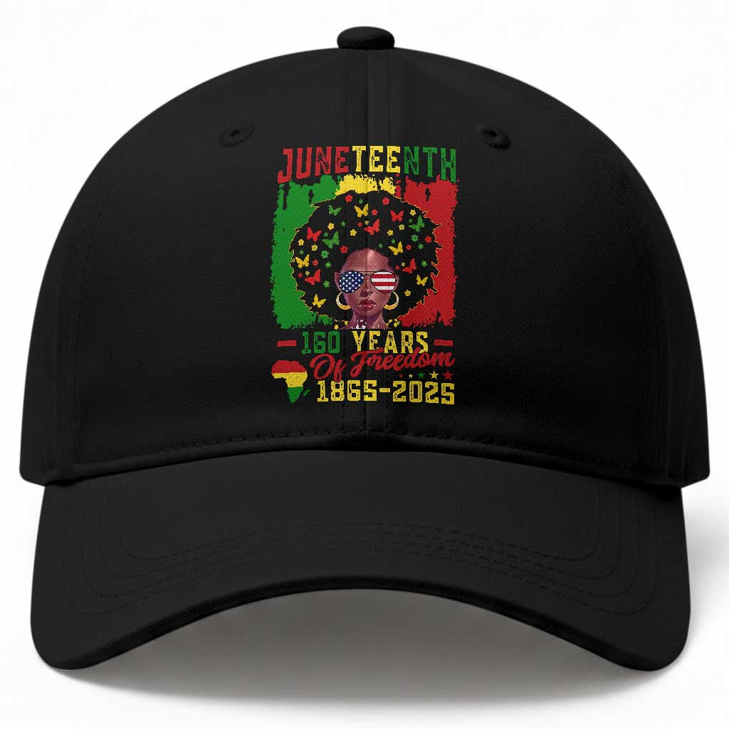 Juneteenth 160 Years Of Freedom Baseball Cap African American Pride