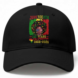 Juneteenth 160 Years Of Freedom Baseball Cap African American Pride