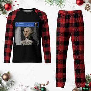 There is Motion At Your Front Door George Washington Meme Plaid Pajama Set