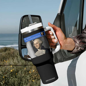 There is Motion At Your Front Door George Washington Meme Tumbler With Handle
