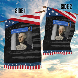 There is Motion At Your Front Door George Washington Meme Patriotic Garden Flag