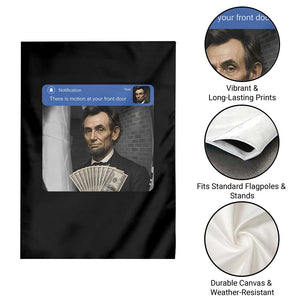 There is Motion At Your Front Door Abraham Lincoln Meme Garden Flag