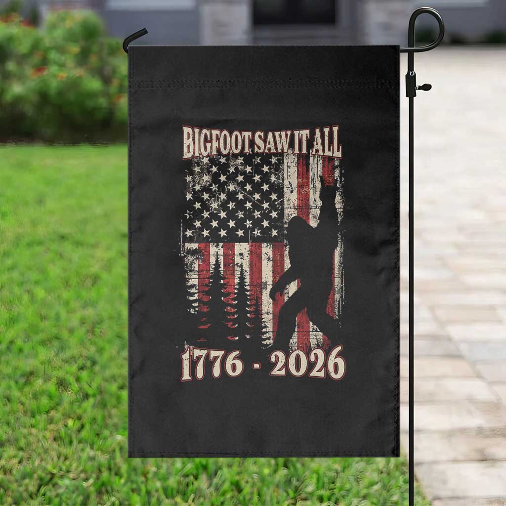 Bigfoot 250th Anniversary USA Garden Flag Bigfoot Saw It All 1776 2026 4th of July