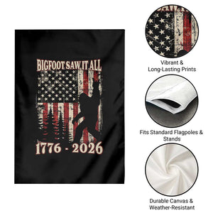 Bigfoot 250th Anniversary USA Garden Flag Bigfoot Saw It All 1776 2026 4th of July