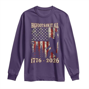 Bigfoot 250th Anniversary USA Long Sleeve Shirt Bigfoot Saw It All 1776 2026 4th of July