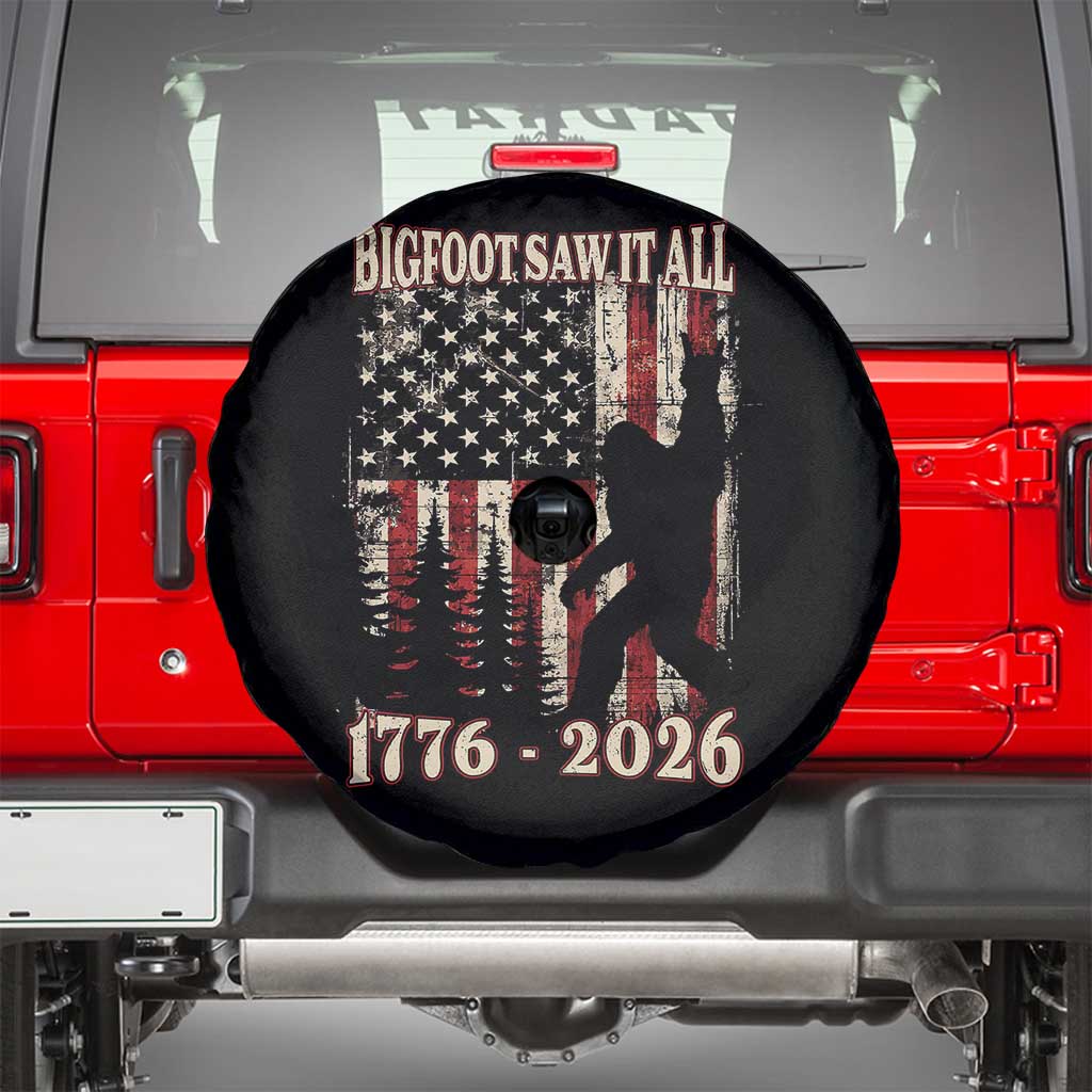 Bigfoot 250th Anniversary USA Spare Tire Cover Bigfoot Saw It All 1776 2026 4th of July