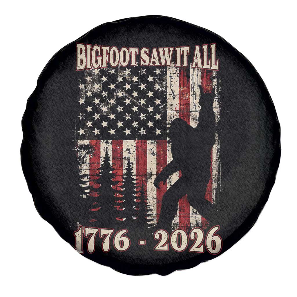 Bigfoot 250th Anniversary USA Spare Tire Cover Bigfoot Saw It All 1776 2026 4th of July